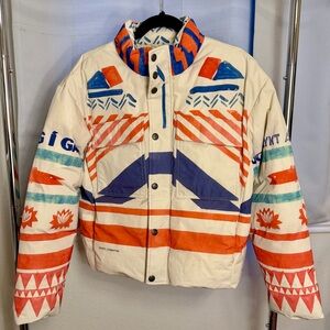 MOTHER SWEDE DREAM Colorful Geometric Puffer Jacket